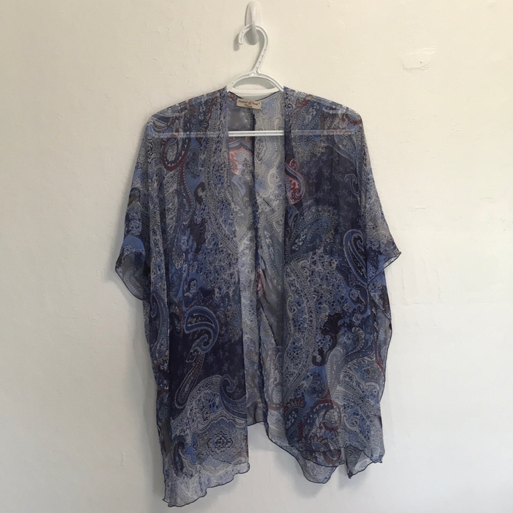 Blue swim cover up free size